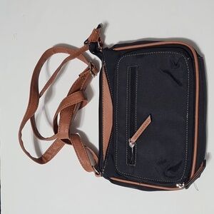 DENVERHAYES Red Multi Pockets Crossbody Bag